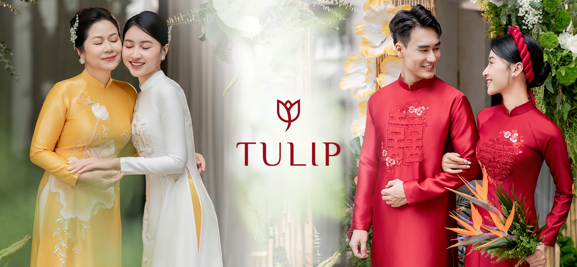ÁO DÀI THÊU TAY TULIP